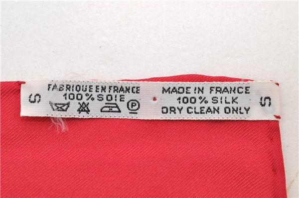 Authentic HERMES Carre 90 Scarf "Festival" Silk Red 5417D