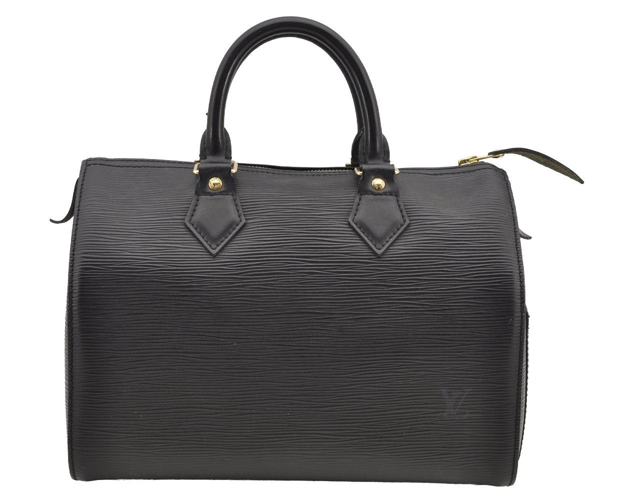 Authentic Louis Vuitton Epi Speedy 25 Hand Boston Bag Black M59032 LV 5417I