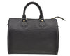 Authentic Louis Vuitton Epi Speedy 25 Hand Boston Bag Black M59032 LV 5417I