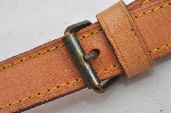 Authentic Louis Vuitton Leather Shoulder Strap Beige 40.6-47.6" LV 5418I