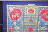Authentic HERMES Carre 90 Scarf "LA PRESENTATION" Silk Blue Paper Bag 5419D