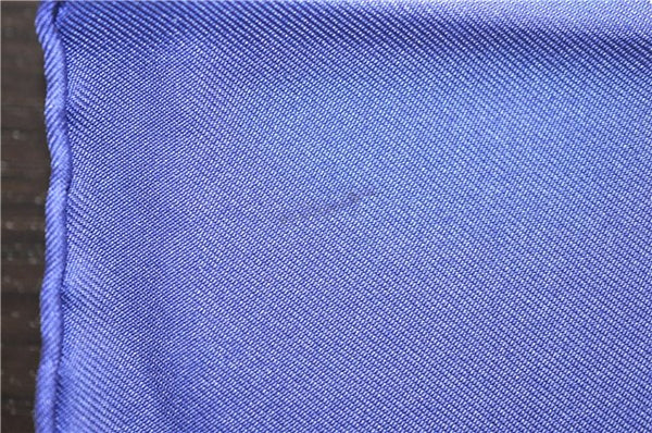 Authentic HERMES Carre 90 Scarf "LA PRESENTATION" Silk Blue Paper Bag 5419D