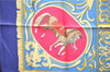 Authentic HERMES Carre 90 Scarf "LA PRESENTATION" Silk Blue Paper Bag 5419D