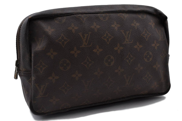 Auth LOUIS VUITTON Monogram Trousse Toilette 28 Clutch Hand Bag M47522 LV 5419C