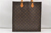 Authentic Louis Vuitton Monogram Sac Plat Hand Tote Bag M51140 LV 5420E