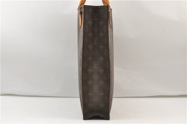 Authentic Louis Vuitton Monogram Sac Plat Hand Tote Bag M51140 LV 5420E