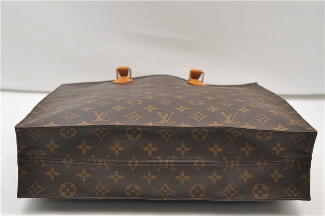 Authentic Louis Vuitton Monogram Sac Plat Hand Tote Bag M51140 LV 5420E