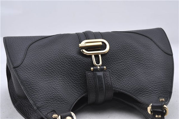 Authentic GUCCI Shoulder Hand Bag Leather 130995 Black 5421D