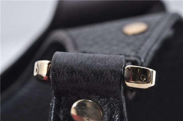 Authentic GUCCI Shoulder Hand Bag Leather 130995 Black 5421D