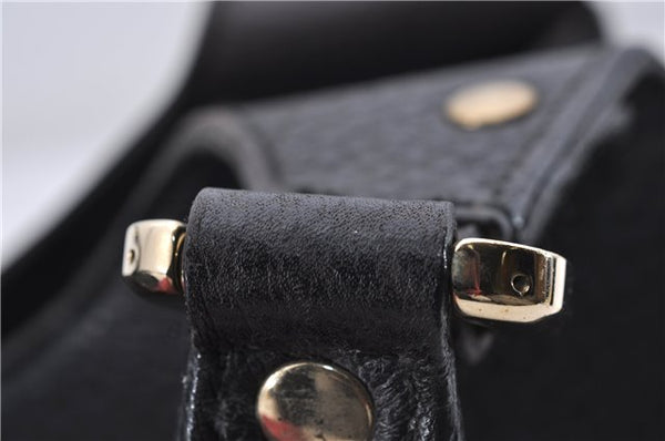Authentic GUCCI Shoulder Hand Bag Leather 130995 Black 5421D