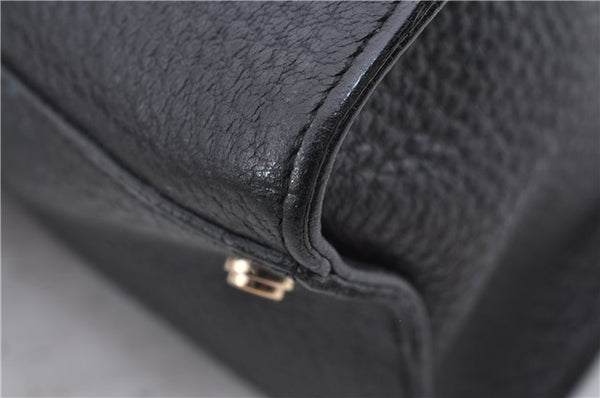 Authentic GUCCI Shoulder Hand Bag Leather 130995 Black 5421D