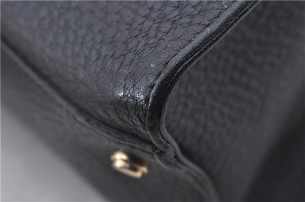 Authentic GUCCI Shoulder Hand Bag Leather 130995 Black 5421D