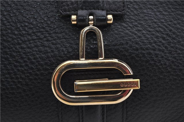 Authentic GUCCI Shoulder Hand Bag Leather 130995 Black 5421D