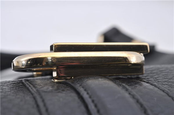 Authentic GUCCI Shoulder Hand Bag Leather 130995 Black 5421D