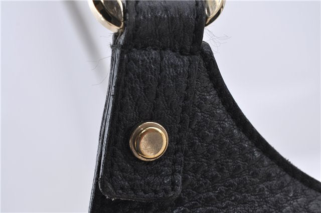 Authentic GUCCI Shoulder Hand Bag Leather 130995 Black 5421D