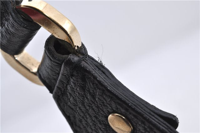 Authentic GUCCI Shoulder Hand Bag Leather 130995 Black 5421D