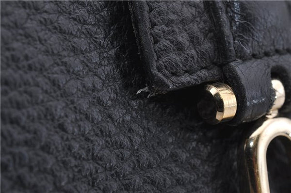 Authentic GUCCI Shoulder Hand Bag Leather 130995 Black 5421D