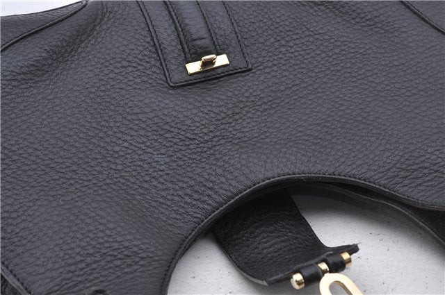 Authentic GUCCI Shoulder Hand Bag Leather 130995 Black 5421D