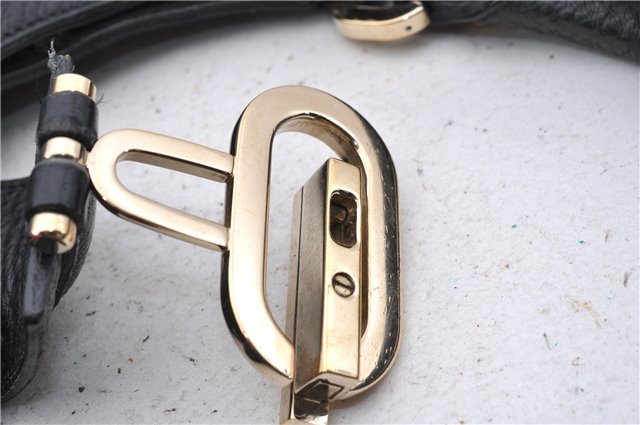 Authentic GUCCI Shoulder Hand Bag Leather 130995 Black 5421D