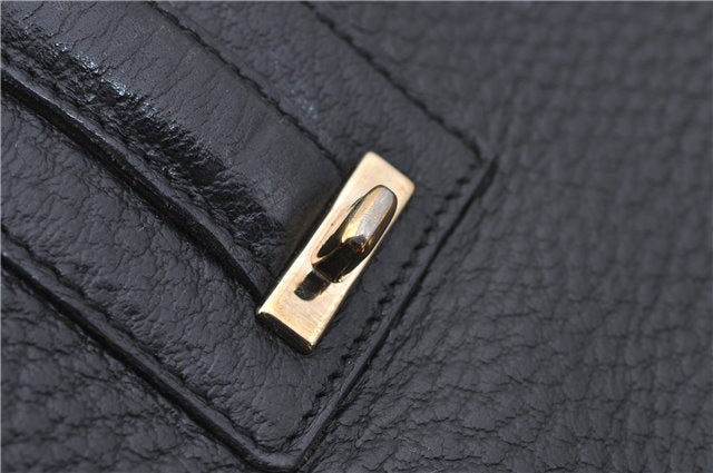 Authentic GUCCI Shoulder Hand Bag Leather 130995 Black 5421D