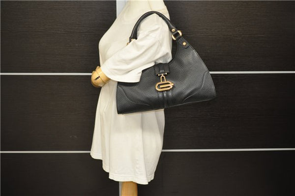 Authentic GUCCI Shoulder Hand Bag Leather 130995 Black 5421D