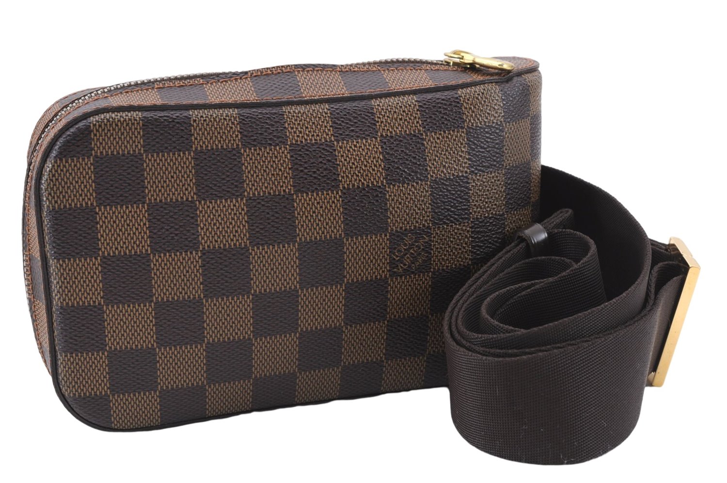 Authentic Louis Vuitton Damier Geronimos Waist Body Bag N51994 LV 5421E