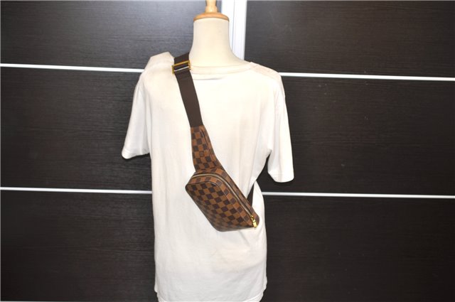 Authentic Louis Vuitton Damier Geronimos Waist Body Bag N51994 LV 5421E