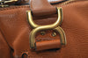 Authentic Chloe Marcie Large Vintage Shoulder Hand Bag Leather Brown 5421I