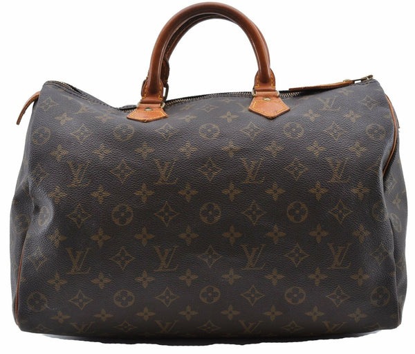 Authentic LOUIS VUITTON Monogram Speedy 35 Hand Bag M41524 LV 5422A