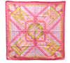 Authentic HERMES Carre 90 Scarf "Torins d'ar" Silk Pink 5422D