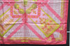Authentic HERMES Carre 90 Scarf "Torins d'ar" Silk Pink 5422D