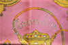 Authentic HERMES Carre 90 Scarf "Torins d'ar" Silk Pink 5422D
