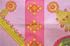 Authentic HERMES Carre 90 Scarf "Torins d'ar" Silk Pink 5422D