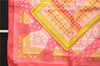 Authentic HERMES Carre 90 Scarf "Torins d'ar" Silk Pink 5422D