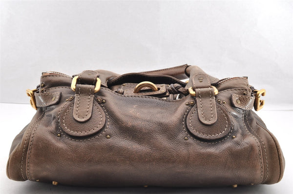 Authentic Chloe Paddington Vintage Leather Shoulder Hand Bag Purse Black 5422I