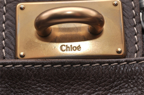 Authentic Chloe Paddington Vintage Leather Shoulder Hand Bag Purse Black 5422I