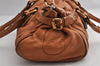 Authentic Chloe Vintage Paddington Leather Shoulder Hand Bag Brown 5423I