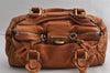 Authentic Chloe Vintage Paddington Leather Shoulder Hand Bag Brown 5423I