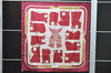 Authentic HERMES Carre 90 Scarf "Camails" Silk Bordeaux Red 5424D