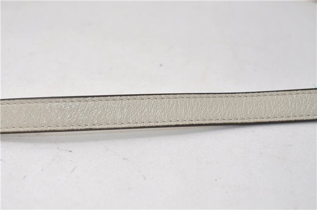 Authentic GUCCI GG Marmont Chain Shoulder Cross Bag Leather 550154 White 5424E