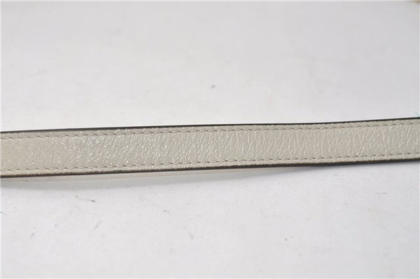 Authentic GUCCI GG Marmont Chain Shoulder Cross Bag Leather 550154 White 5424E