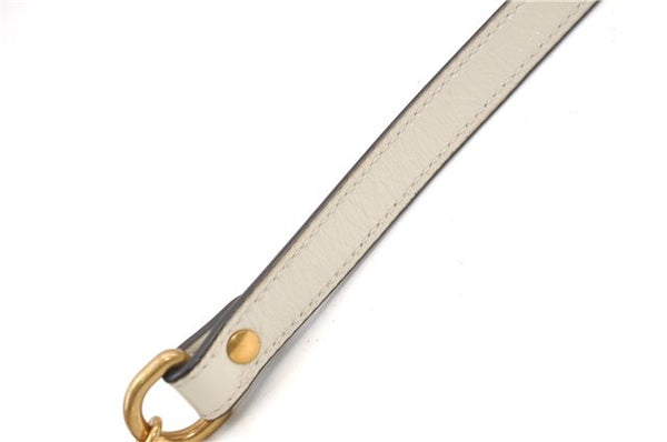 Authentic GUCCI GG Marmont Chain Shoulder Cross Bag Leather 550154 White 5424E