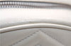 Authentic GUCCI GG Marmont Chain Shoulder Cross Bag Leather 550154 White 5424E