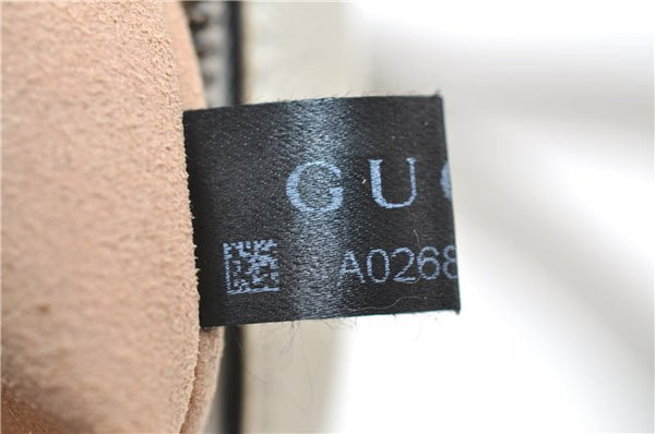 Authentic GUCCI GG Marmont Chain Shoulder Cross Bag Leather 550154 White 5424E