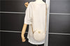 Authentic GUCCI GG Marmont Chain Shoulder Cross Bag Leather 550154 White 5424E