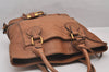 Authentic Chloe Paddington Vintage Leather Shoulder Hand Tote Bag Brown 5424I