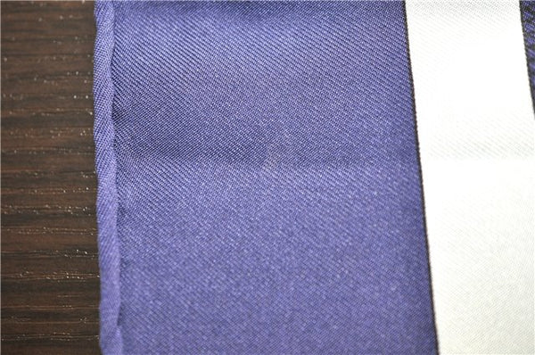 Authentic HERMES Carre 90 Scarf "Eperon d'or" Silk Navy 5425D