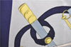 Authentic HERMES Carre 90 Scarf "Eperon d'or" Silk Navy 5425D