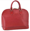 Authentic Louis Vuitton Epi Alma PM Hand Bag Red M52147 LV 5428E