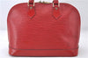Authentic Louis Vuitton Epi Alma PM Hand Bag Red M52147 LV 5428E